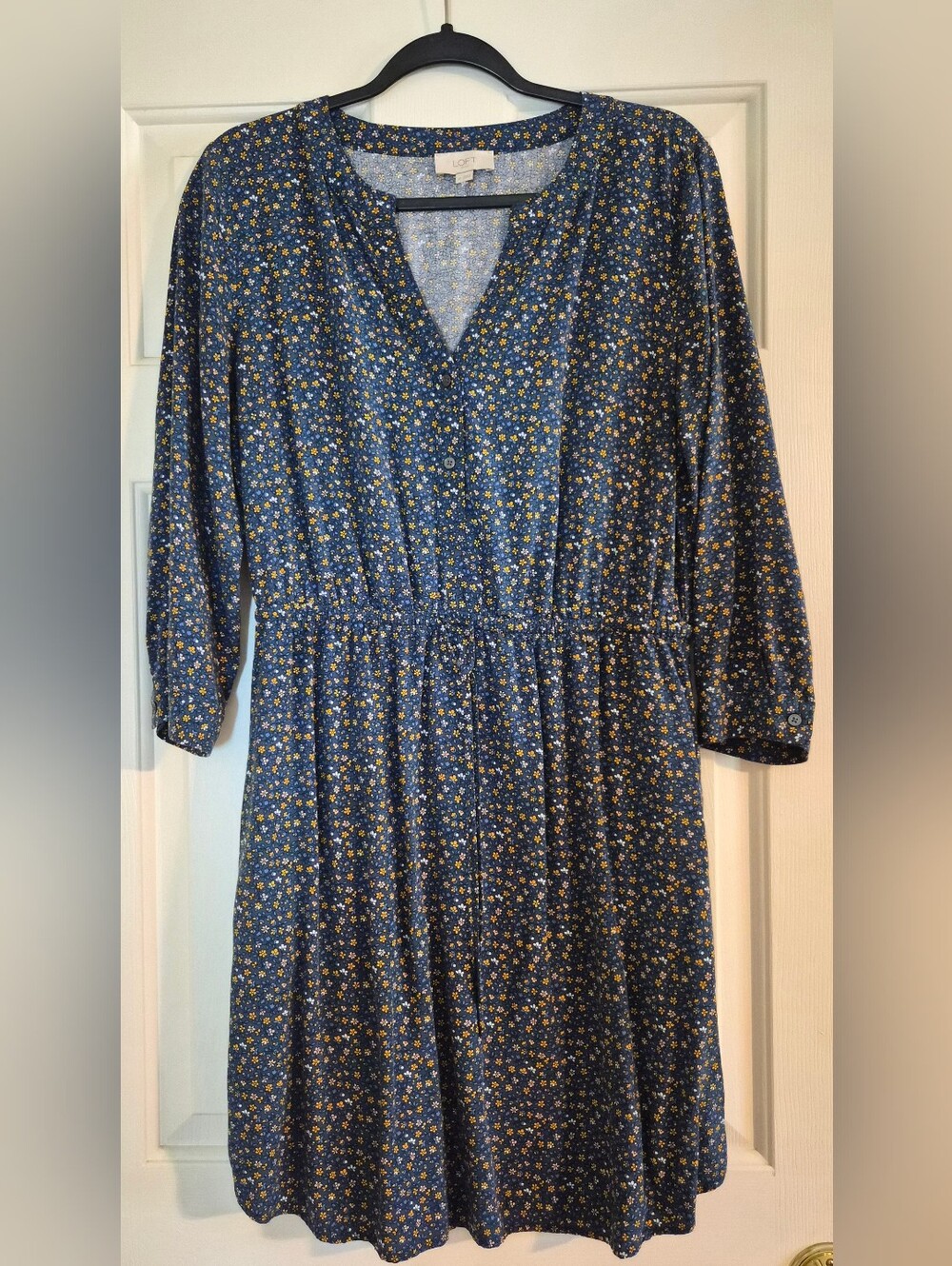 Loft Blue Floral Dress